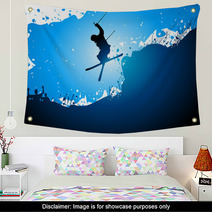 Freestyle Ski Abstract Background Wall Art 68609360