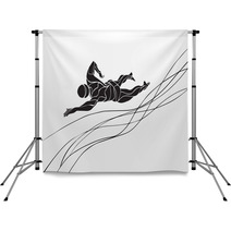 Freestyle Swimmer Silhouette Sport Swimming Backdrops 99236109