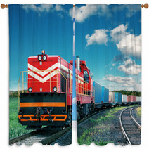 Freight Train Window Curtains 55935505