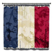 French Grunge Flag Vector Illustration Bath Decor 67478563