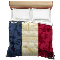 French Grunge Flag Vector Illustration Bedding 67478563