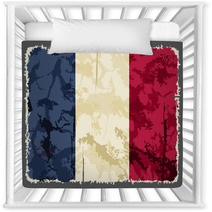 French Grunge Flag Vector Illustration Nursery Decor 67478563