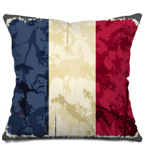 French Grunge Flag Vector Illustration Pillows 67478563