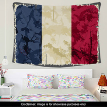 French Grunge Flag Vector Illustration Wall Art 67478563