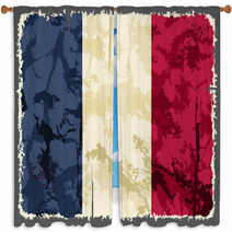 French Grunge Flag Vector Illustration Window Curtains 67478563