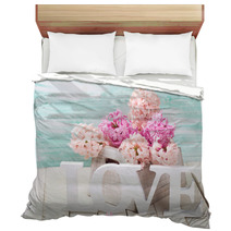 Fresh Flowers And Word Love Bedding 88571179