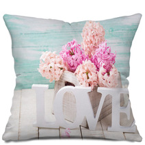 Fresh Flowers And Word Love Pillows 88571179
