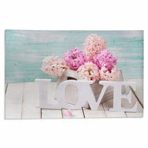 Fresh Flowers And Word Love Rugs 88571179
