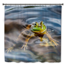 Frog Portrait While Looking At You Bath Decor 87992268