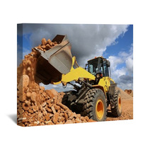 Front End Loader Tipping Stone Wall Art 61949491