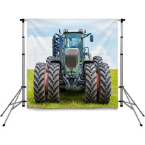 Front Of Big Tractor. Backdrops 67091194