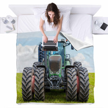 Front Of Big Tractor. Blankets 67091194