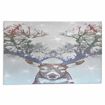 Frozen Tree Horn Deer Rugs 46554089
