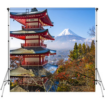 Fuji And Pagoda Backdrops 61562955