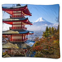 Fuji And Pagoda Blankets 61562955