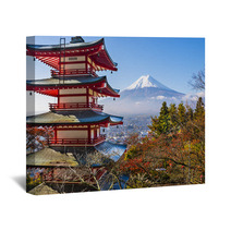 Fuji And Pagoda Wall Art 61562955