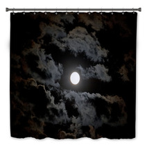 Full Moon And Clouds On Night Sky Bath Decor 14709464