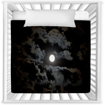 Full Moon And Clouds On Night Sky Nursery Decor 14709464