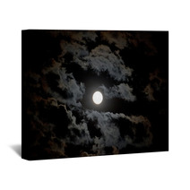 Full Moon And Clouds On Night Sky Wall Art 14709464