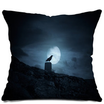 Full Moon Crow Pillows 60612561