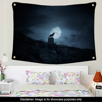 Full Moon Crow Wall Art 60612561