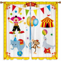 Fun Circus Set Window Curtains 29793624