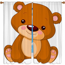 Fun Zoo. Bear Window Curtains 38193864