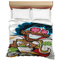 Funky Bass Player Bedding 53885466
