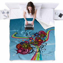 Funky Colour Abstract Blankets 5390646