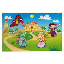 Funny Cartoon Illustration With Background. Rugs 19875295