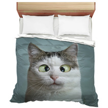 Funny Cat At Ophtalmologist Appointmet Bedding 138823172