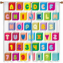 Funny Children’s Font Window Curtains 1602256