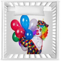Funny Clown Isolated On The White Nursery Decor 51851956