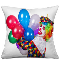 Funny Clown Isolated On The White Pillows 51851956