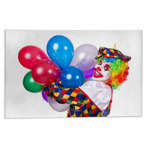 Funny Clown Isolated On The White Rugs 51851956