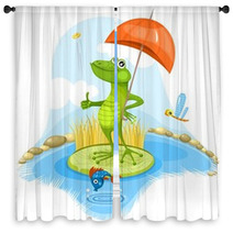 Funny Frog Window Curtains 41082085