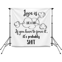 Funny Hand Drawn Quote About Love Backdrops 206159689