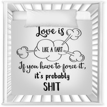 Funny Hand Drawn Quote About Love Nursery Decor 206159689