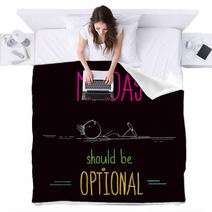 Funny Illustration With Message Blankets 118819477