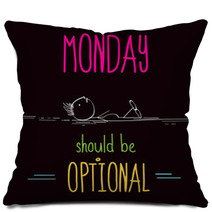 Funny Illustration With Message Pillows 118819477