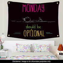 Funny Illustration With Message Wall Art 118819477