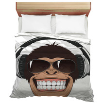 Funny Monkey With Glasses Bedding 86648046