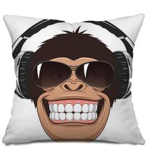 Funny Monkey With Glasses Pillows 86648046