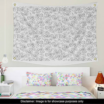 Funny Pig Face Doodle Seamless Pattern Wall Art 233467014