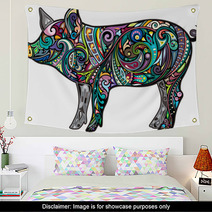 Funny Pig Wall Art 75823935