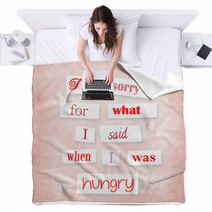 Funny Quote In Anonymous Letter Style Blankets 65506738
