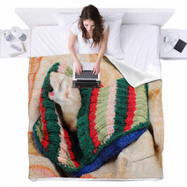 Funny Sleeping Ferret Blankets 64874960