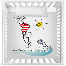 Funny Swimmer Nursery Decor 33439058