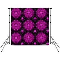 Fuschia Floral Pattern Backdrops 59598390