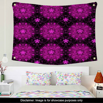 Fuschia Floral Pattern Wall Art 59598390